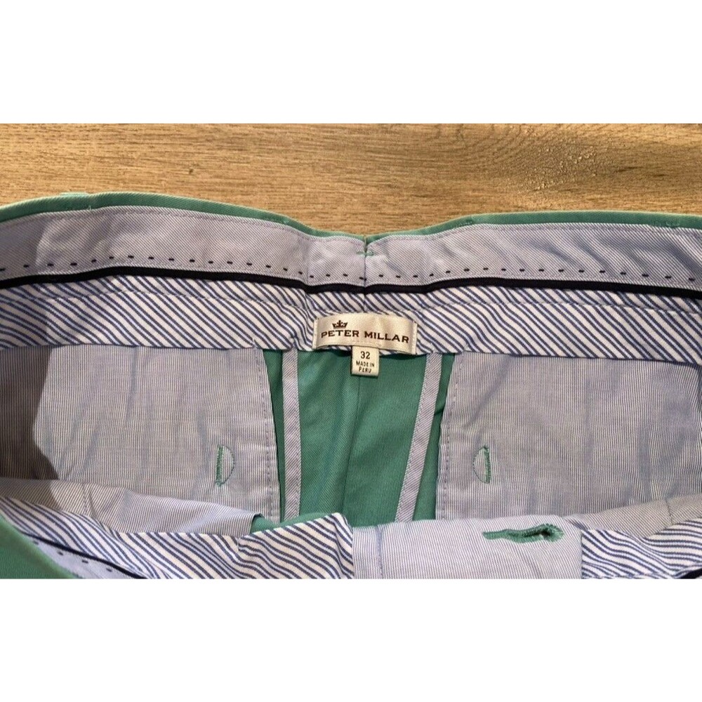 Peter Millar Crown Sport Soft Touch Mens 32x30 Mint Green Stretch Preppy Golf - Picture 3 of 9